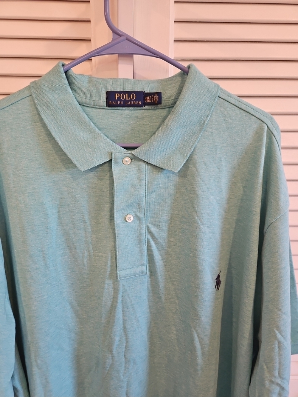 Polo Ralph Lauren Men’s Big And Tall Teal Turquoise Polo Size 2XLT Cotton